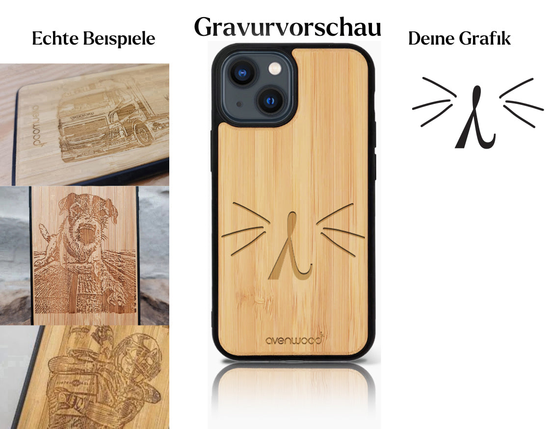 INDIVIDUELL iPhone 13 Bambus-Kunststoff